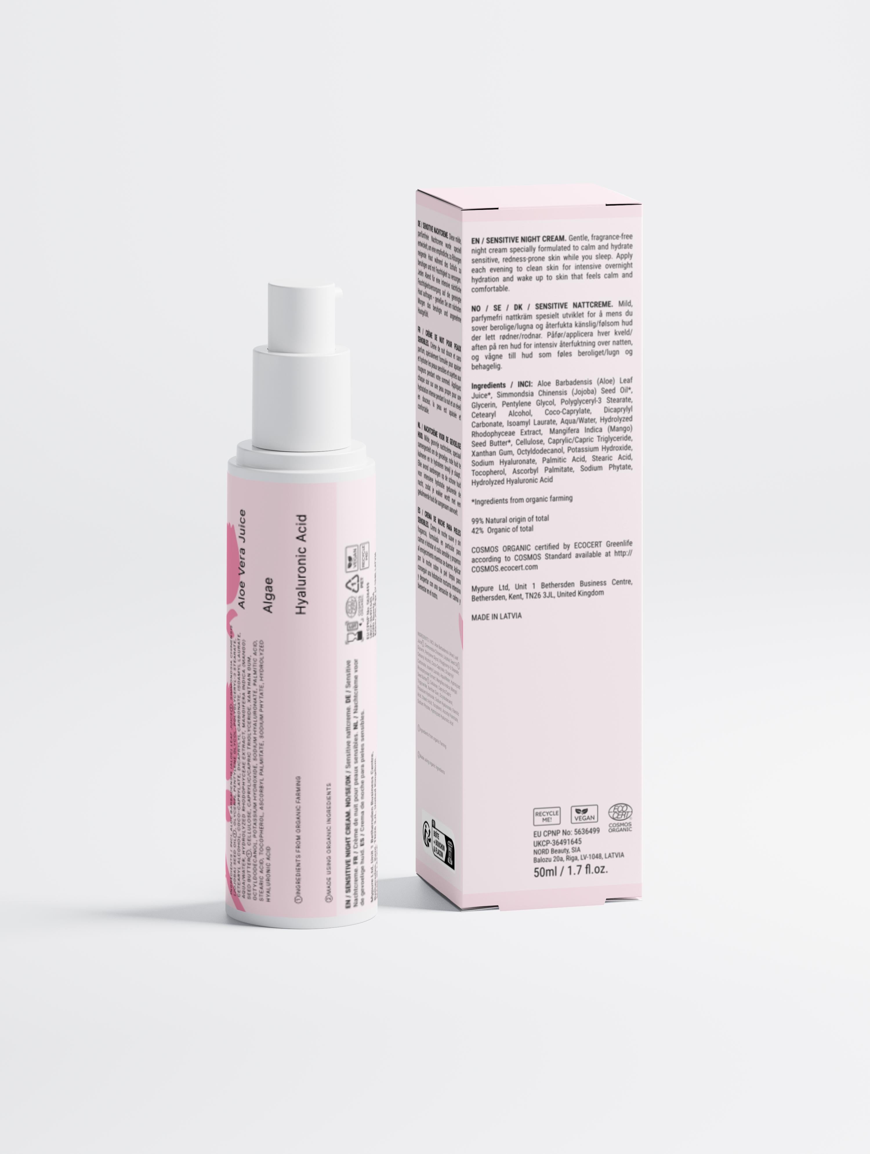 Sensitive Skin Overnight Cream, Fragrance-Free